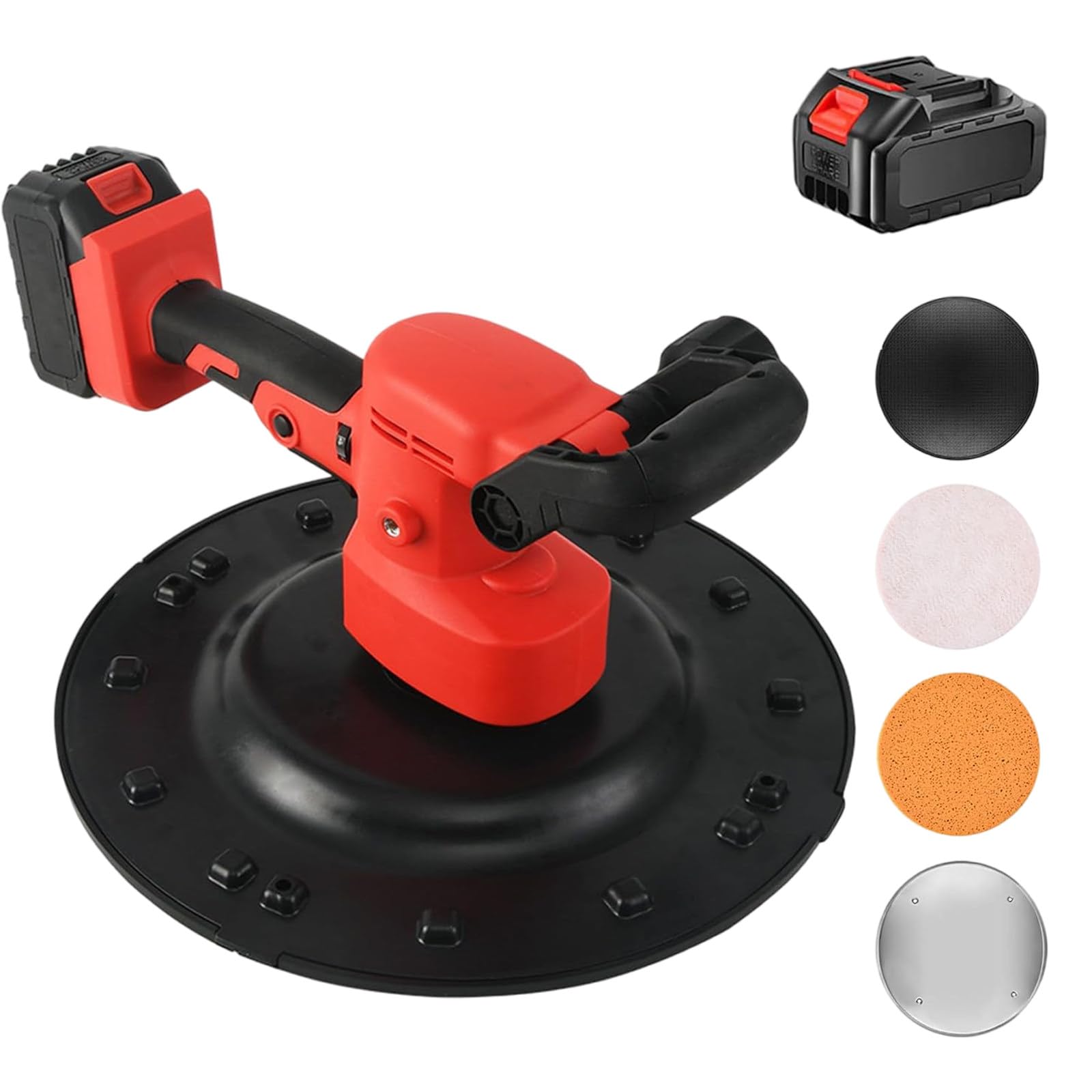 SBCGFY Handheld Drywall Sander With Adjustable Speed, Fast Heat Dissipation For Smoothing Walls, Ceilings, And Polishing Surfaces,1Battery
