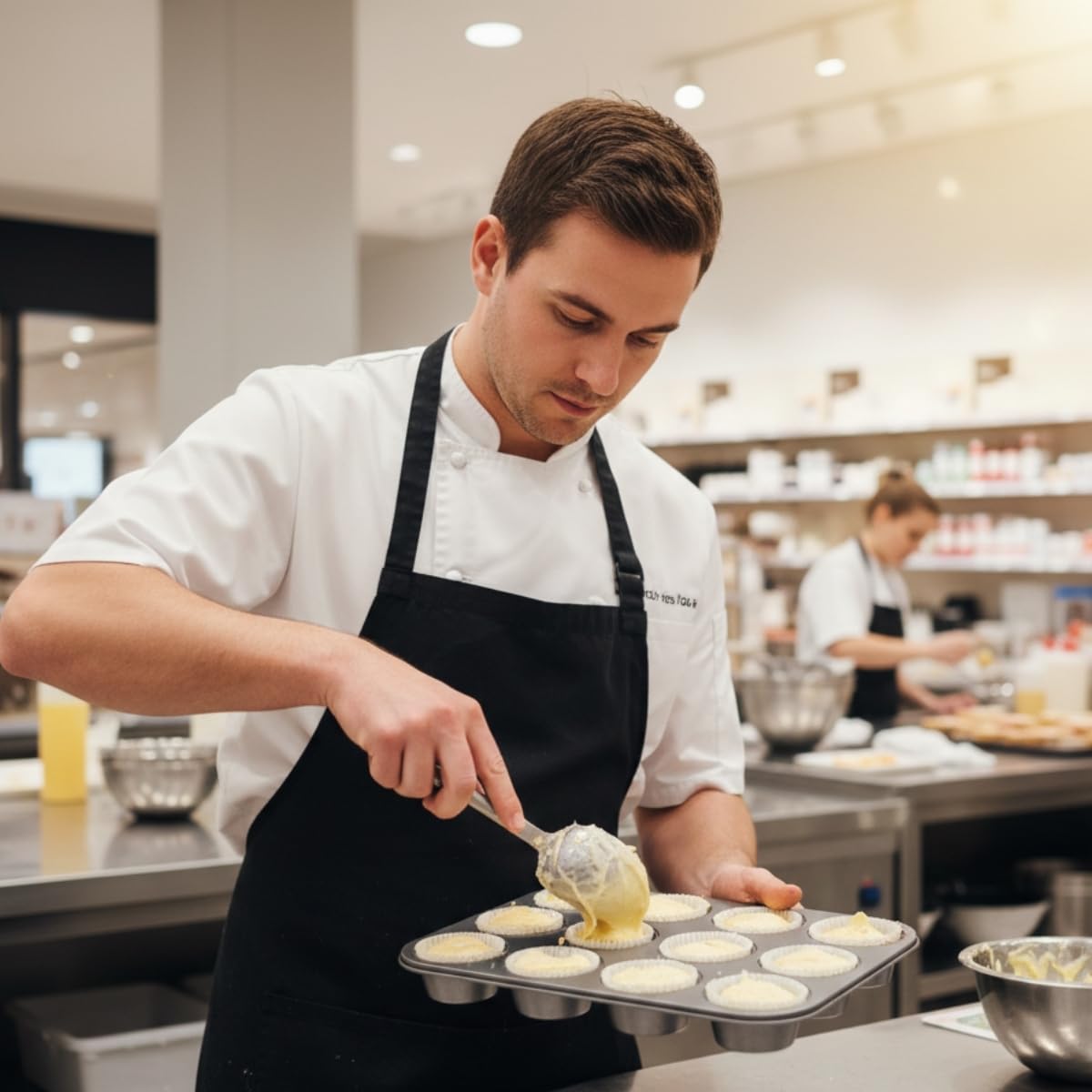 12’li Muffin & Cupcake Pişirme Kalıbı – Yapışmaz Kaplama, Isıya Dayanıklı Metal Fırın Tepsisi, Kek ve Cupcake Pişirme Tavası