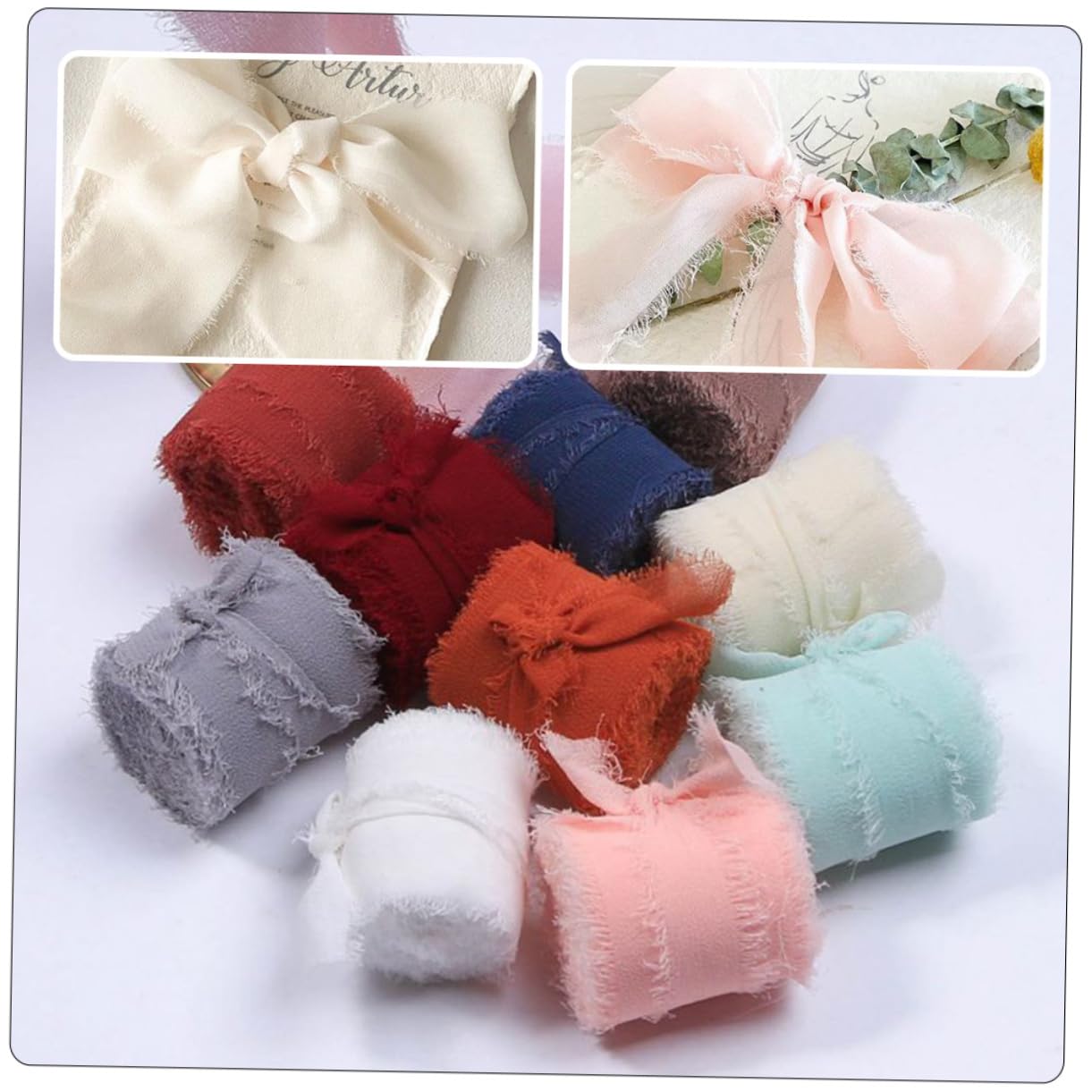 ARTIBETTER 10rollen Multifunktionale Blumenbänder Fransige Dekorationsbänder Für Hochzeitsarrangements Geschenkverpackungen Und -projekte Yards Pro Leicht Und Langlebig