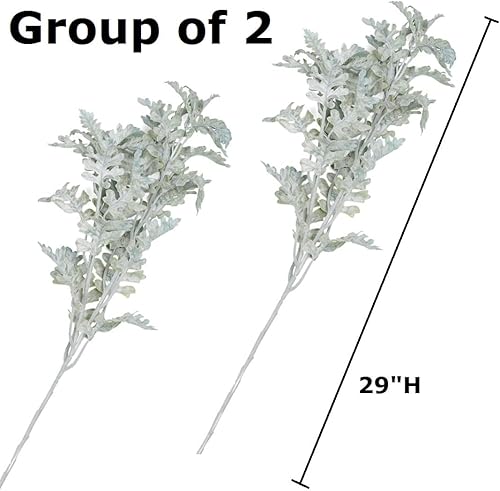 Miniatura 6 de Factory Direct Craft Arbusto artificial polvoriento para arreglos de verano y exhibiciones diarias, 16 pulgadas