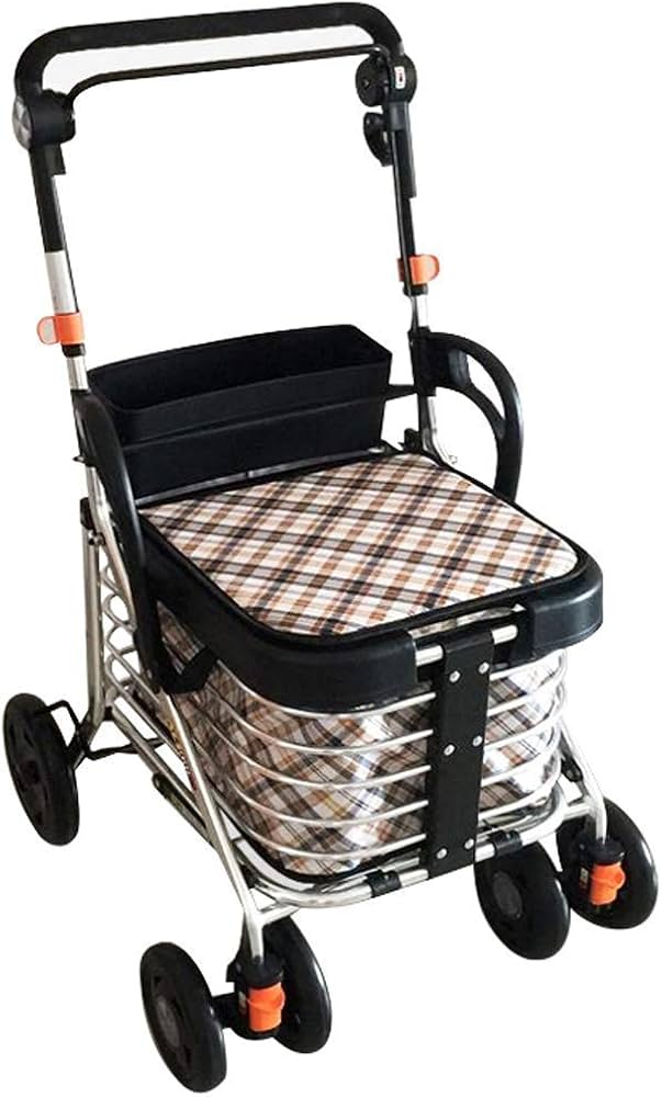 ショッピングカート　折りたたみ　四輪 シルバーカー　高齢者　台車 Amazon.co.jp: ウォーカー 折りたたみ式台車 高齢者台車
