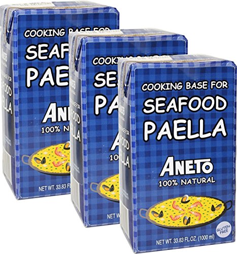 Paella Cooking Base for seafood paella. Imported from Spain. 33.38 oz Pack of