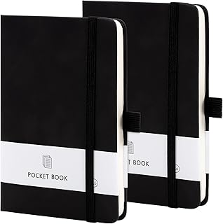 Mini Notizbuch, 2 Stück Notizheft A6, 9,5 cm x 14,5 Notitzbuch Klein, Mi...