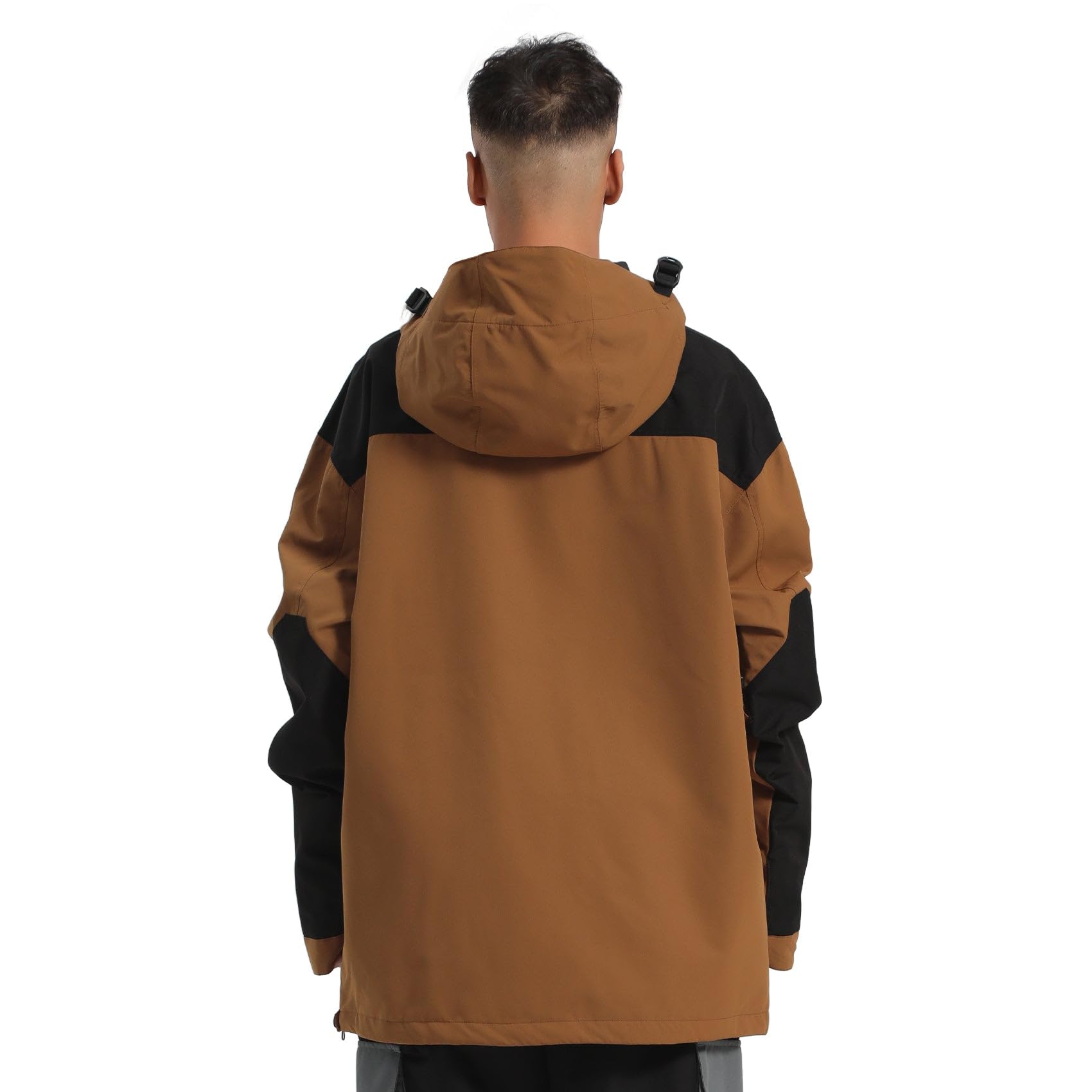 GSOU SNOW Herren Damen Skijacke Baggy Snowboardjacke Schneejacke für Männer Frauen - Multi-Pocket Oversize Wasserdicht Winddicht Atmungsaktiv Warm mit Kapuze