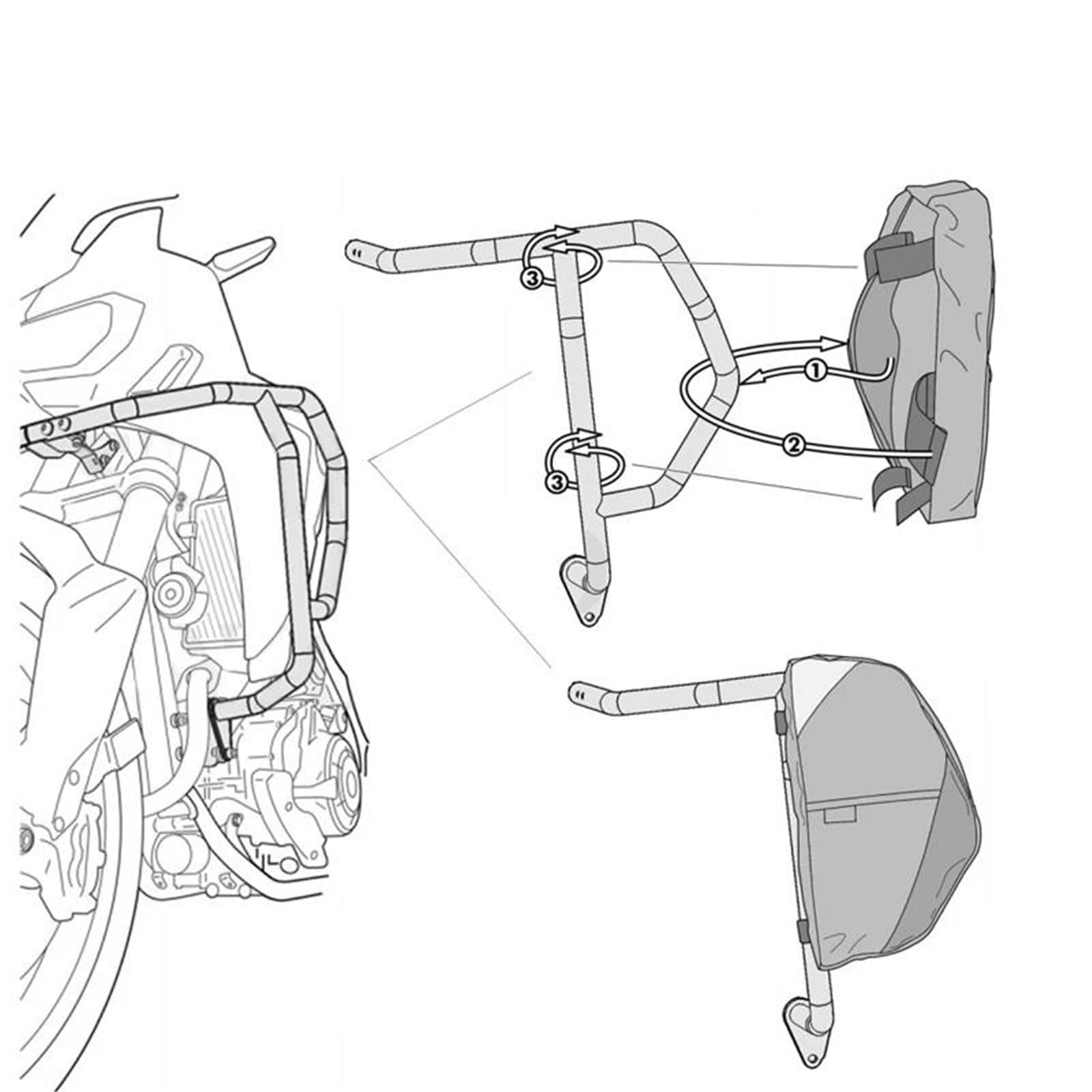 Borse Per Telaio Paramotore Moto Per CRF1000L Africa Twin Adventure Sports, Porta Attrezzi E Bagaglio Da Viaggio Kit di attrezzi la conservazione