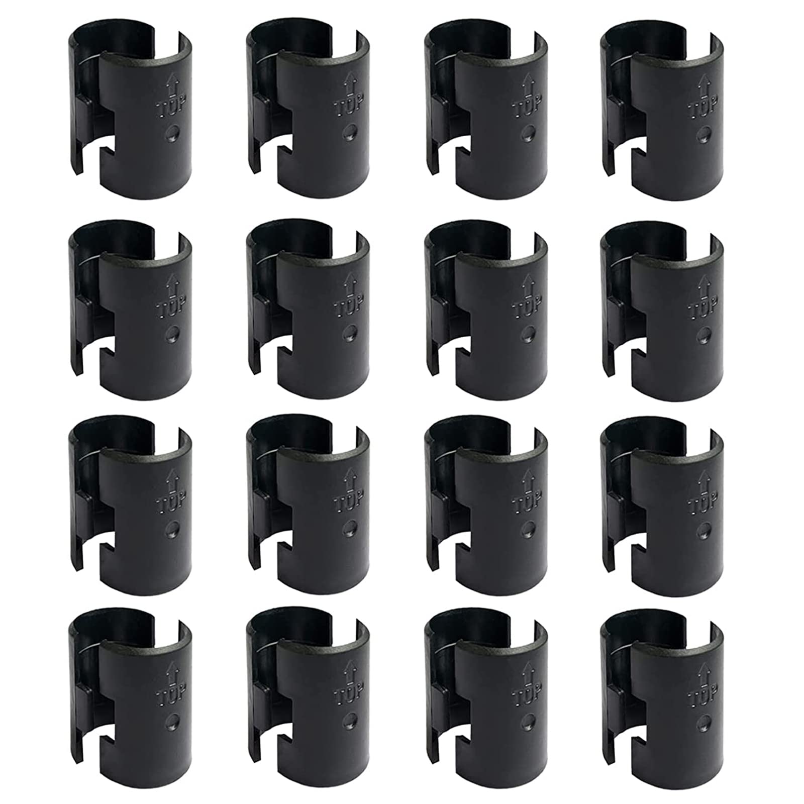 WAFJAMF 32 Pcs 16 Pairs Wire Shelving Shelf Lock Clips for 1" Post Black