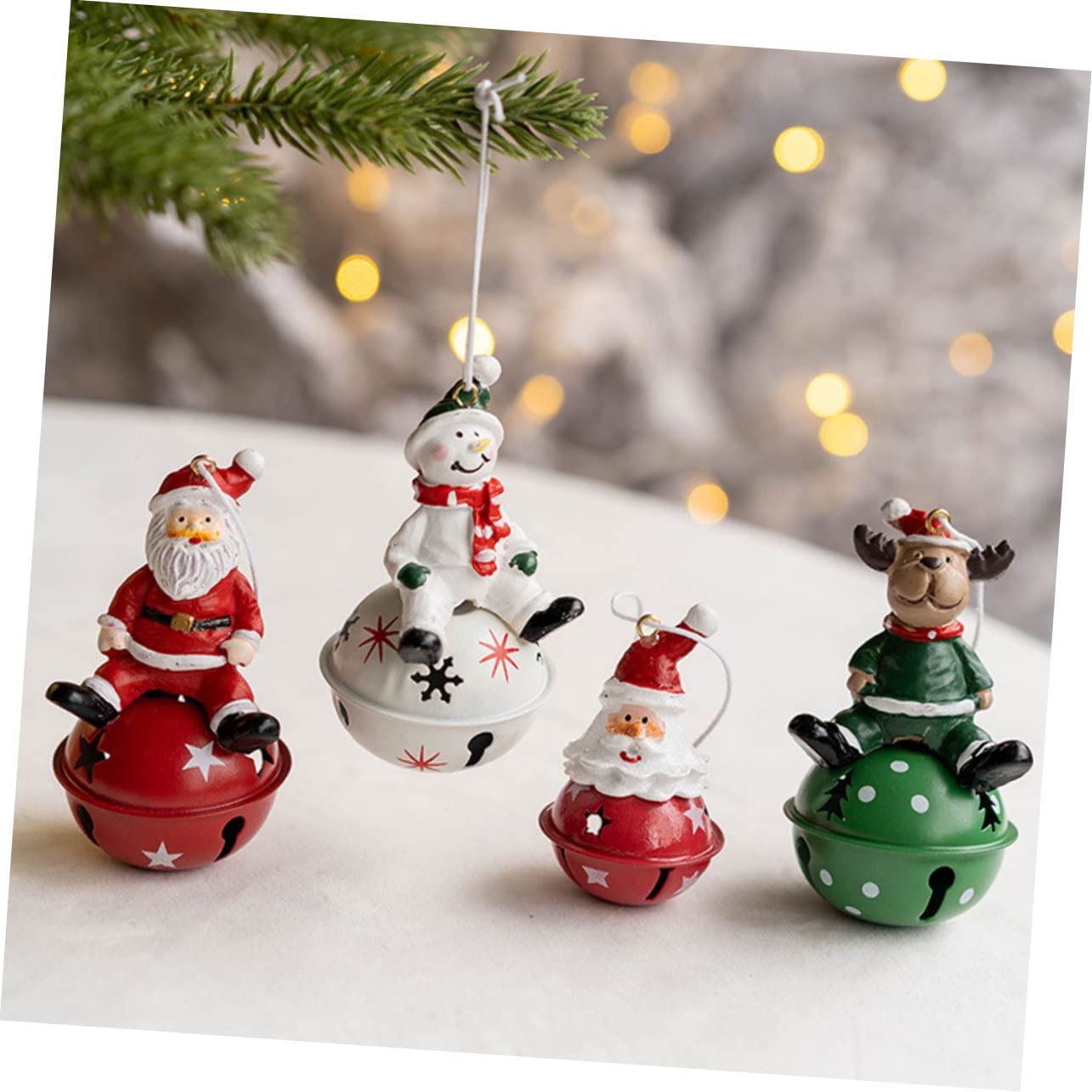 Zerodeko 3 Set Ciondolo Campana Di Natale Pendenti Natalizi Ciondolo Natalizio Piccole Campane Di Natale Decorazioni E Ornamenti Per Alberi Di Natale Ornamento Natalizio Resina 3 Pezzi*3