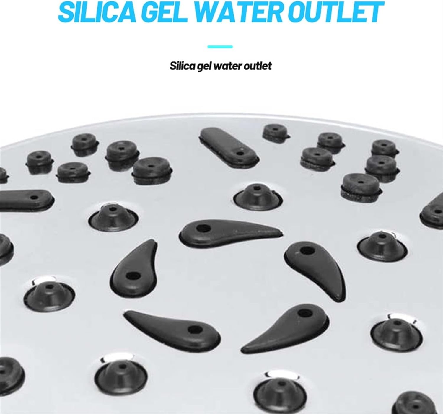 Ducha de Alta presión, Boquilla de Ducha Mano Panel Grande 9 Funciones, Masaje Ahorro Agua Alta presión, 8 pulverizadores, 1 Parada, Cabezales baño(Model B)