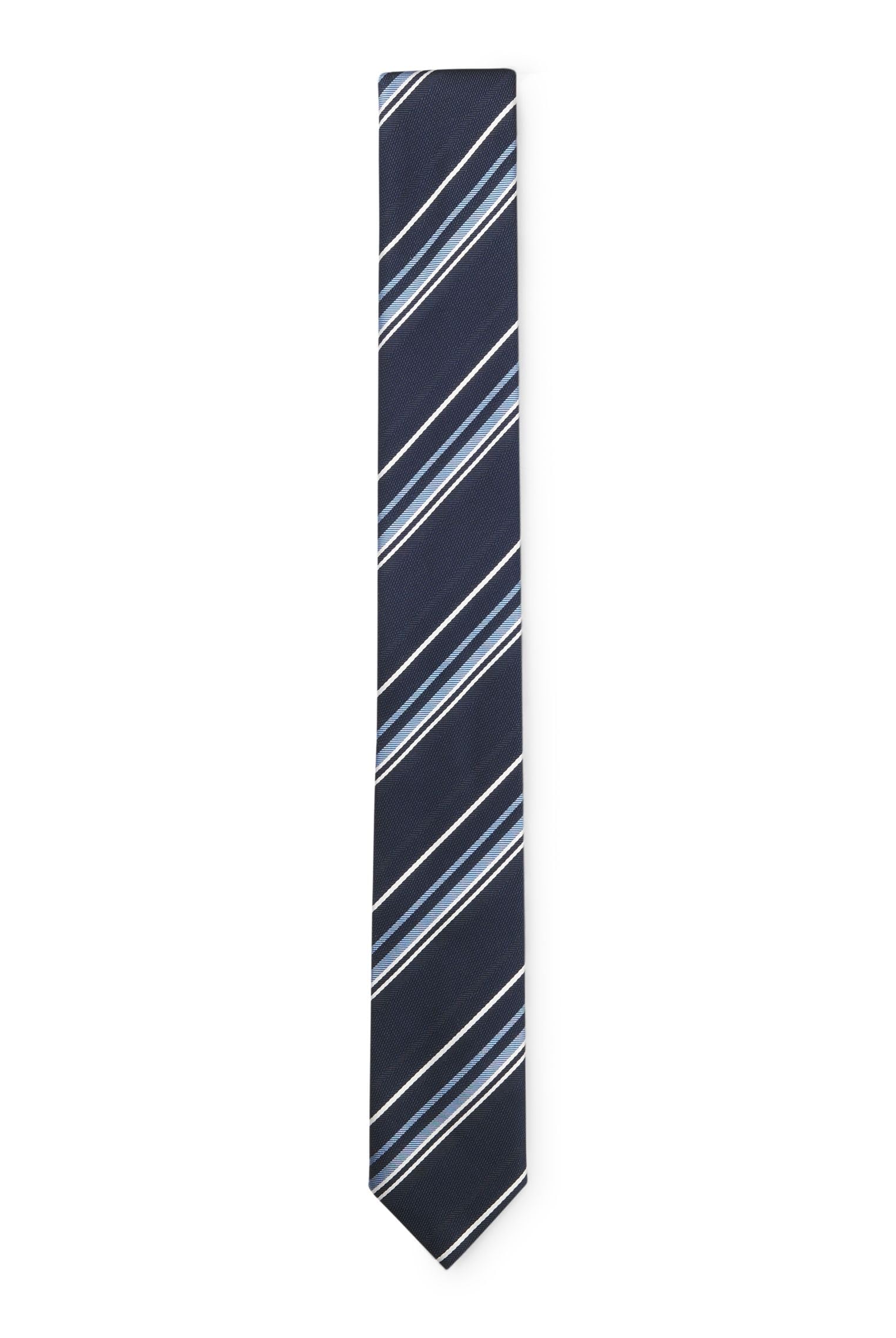 BOSS Krawatte Aus Seiden-mix Mit Jacquard-struktur Und Diagonalen Streifen