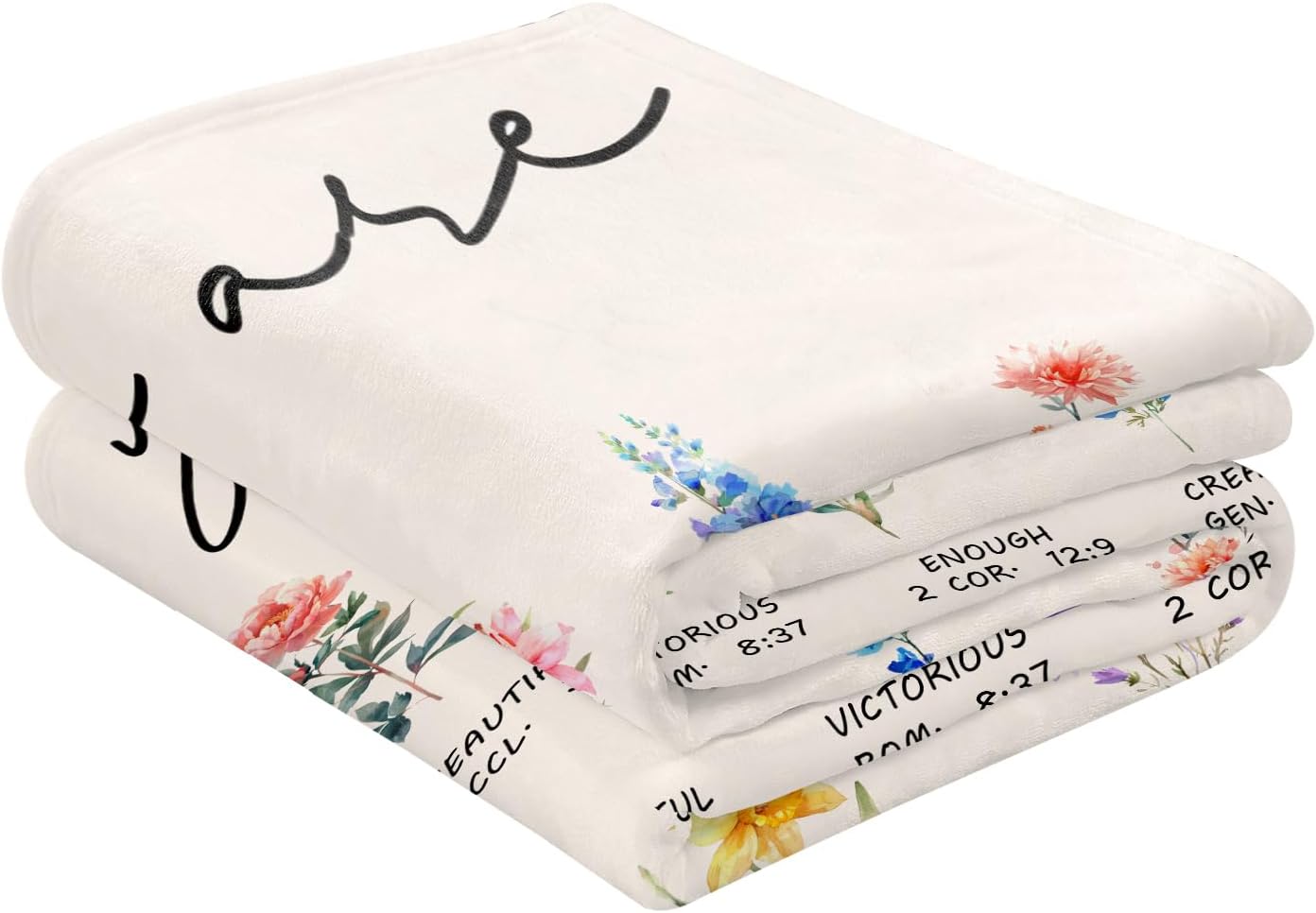 Christian Gifts for Women Religious Flowers Blanket Floral Throw Blanket Birthday Gifts for Women Inspirational Gifts Blanket for Girls, Friend, Mom 50" x 60" - Image 7