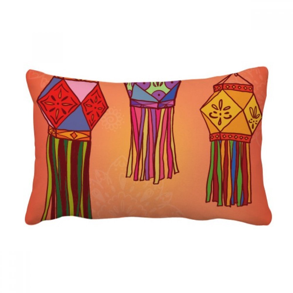 Oreiller lanterne chinoise colorée, cadeau déco maison original