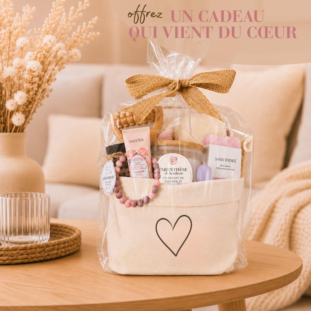 Coffret Cadeau Bien-Être Femme | Panier Cadeau Détente et Relaxation | Cadeau Femme Anniversaire | Idée Cadeau Meilleure Amie, Maman ou Sœur