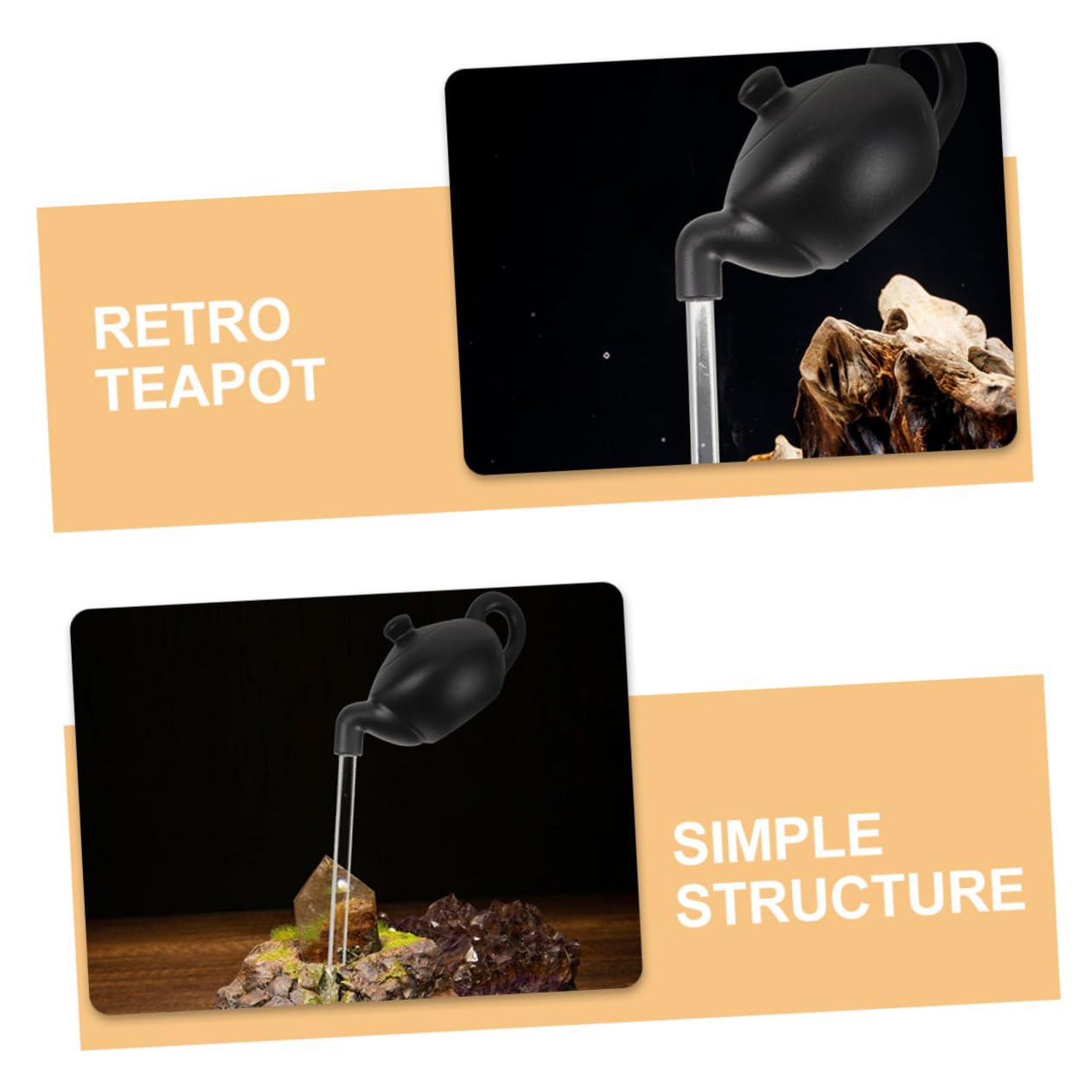 Zerodeko 5 Set Teiera Sospesa Arredamento Per Ufficio Ornamento Da Tavolo Teiera Ornamentale Ad Acqua Corrente Parti Per Fontane D'acqua Corrente Decorazione Cascata Fai Da Te Plastica