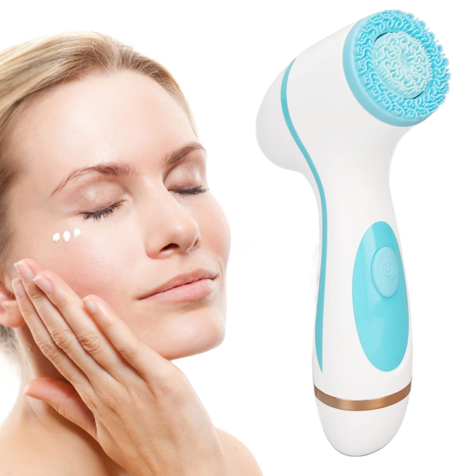 Elektrischer Gesichtsreiniger, Hochfrequenz-Vibration, Milde, Hautfreundliche, Elektrische Silikon-Gesichtsbürstenmassage für den Haushalt