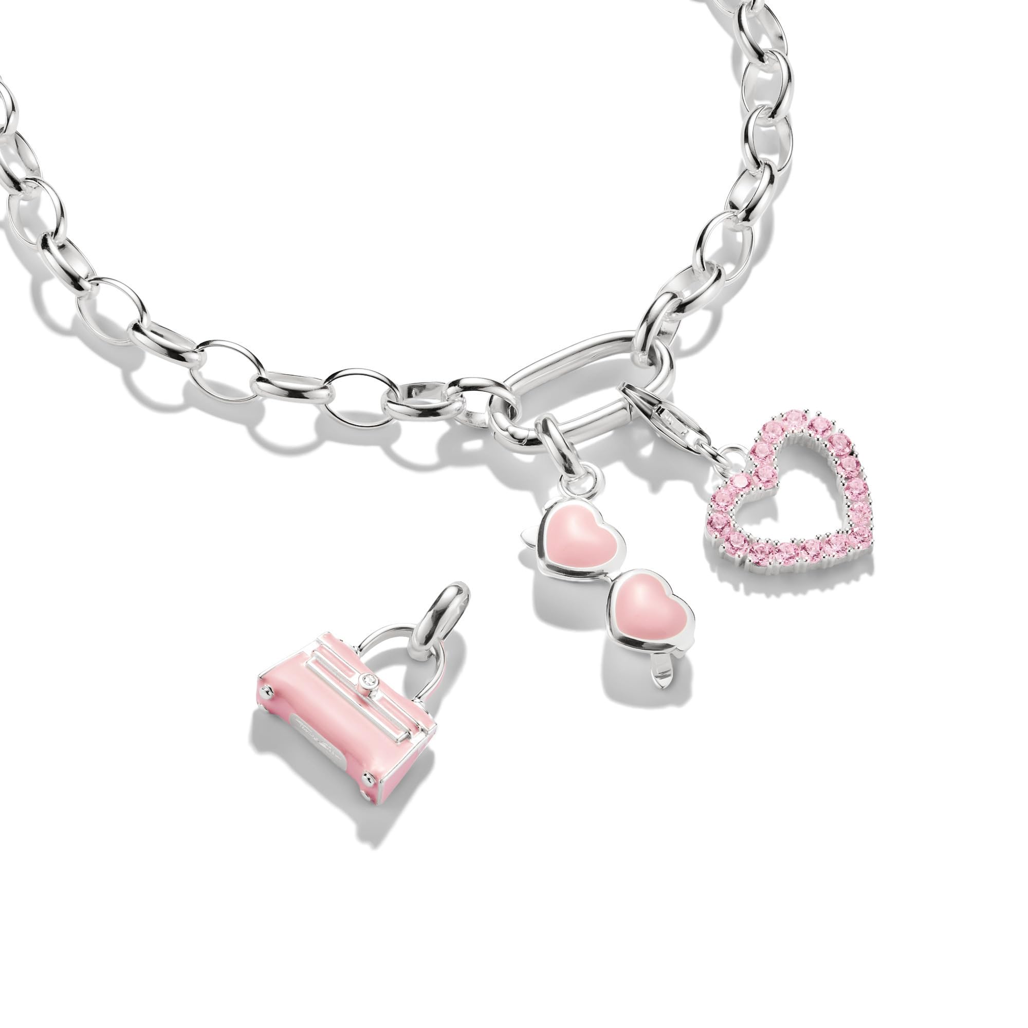 THOMAS SABO Connect CC1302-007-9 Breloque en argent sterling 925 Motif lunettes de soleil roses