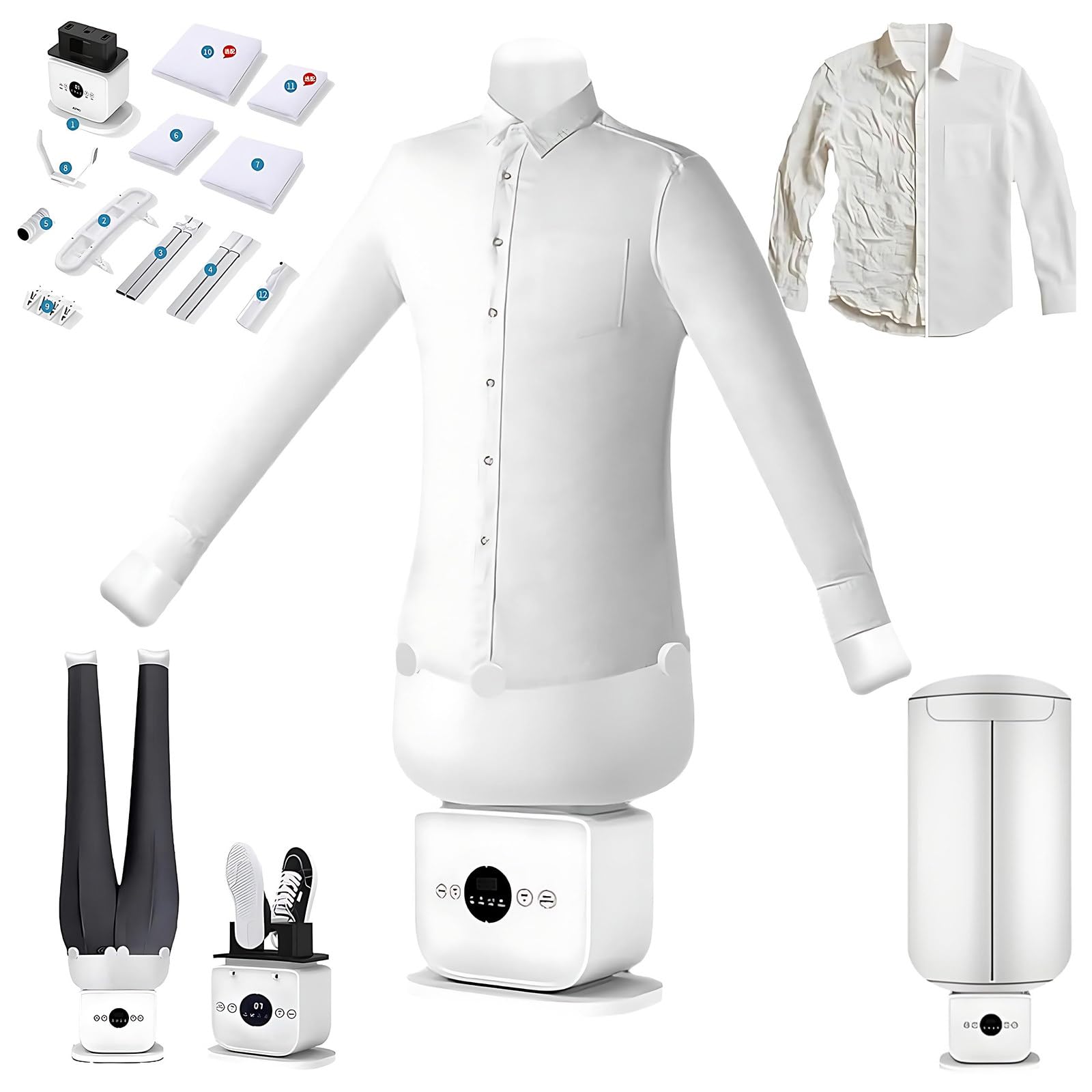 Secador y plancha automáticos de aire caliente, dispositivo antiarrugas para ropa, camisas y pantalones, plancha inflable combinada para camisas.