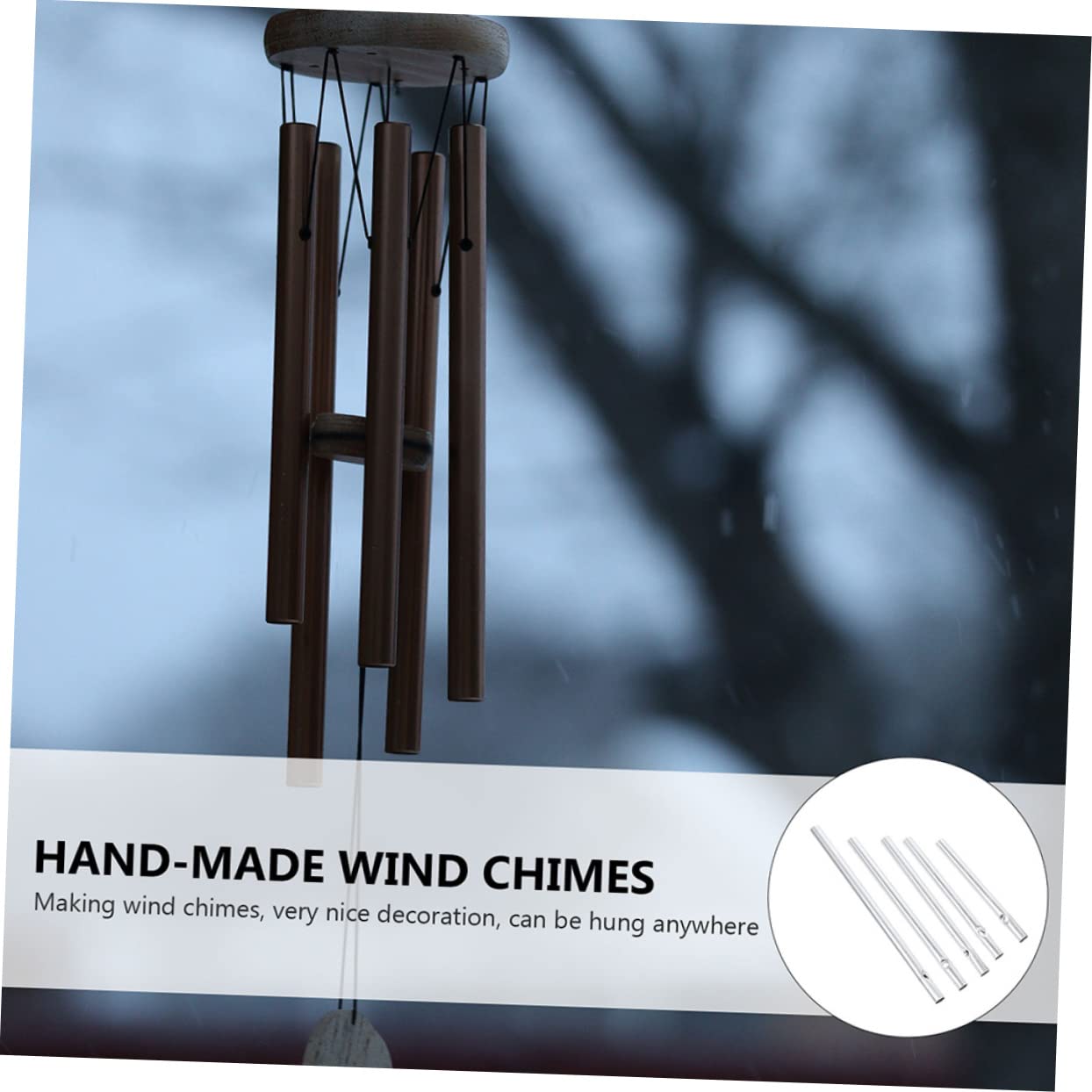 BESPORTBLE 200stücke Windspiel Rohre Klangspiel Rohre Durchmesser Für Mädchen Bastelmaterialien Und Kreative Projekte Für Garten Und Balkon