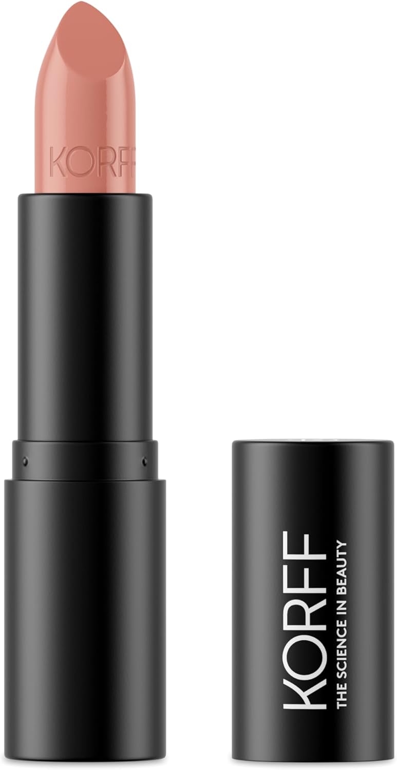 Korff Rossetto Lumi-matt, Colore intenso e Ottima Tenuta, Texture Cremosa, con Collagene, Acido Ialuronico e Vitamina E, 01 Nude Brown, 4,2 ml