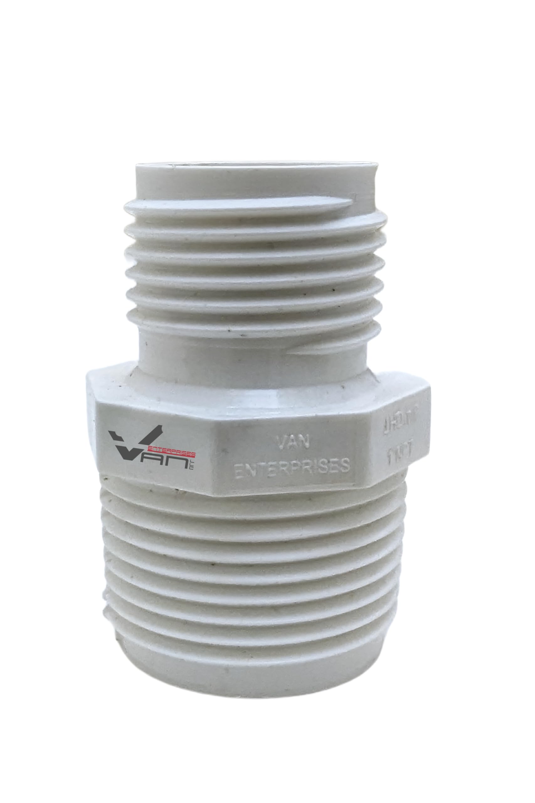 PVC Garden Hose Adapter (1" NPT x 3/4" GHT) For Rain Barrel, Water Tank, and Aquarium