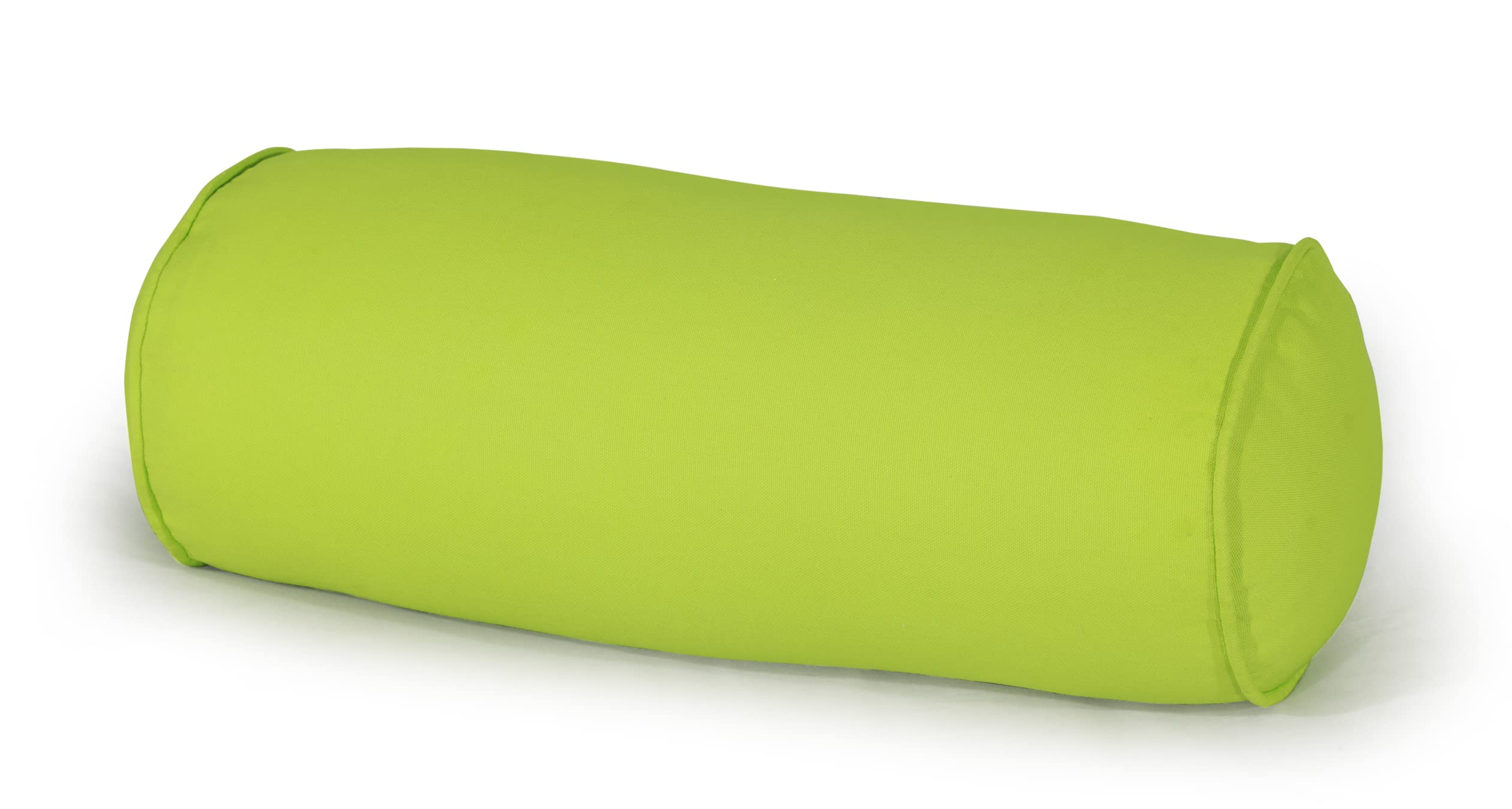CHILIMILII Round Cervical Roll Bolster Pillow with Removable & Washable Cotton Cover, Round Pillow for Lower Back, Knees, & Neck Support, Great for Massage and Yoga (Lime Green, Large (20x60cm))