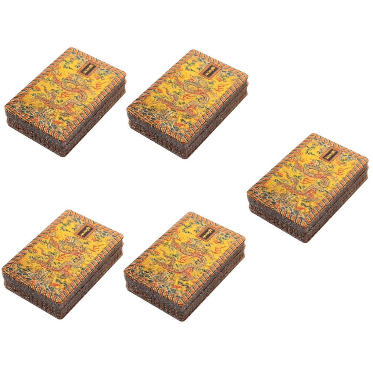 Abaodam 5 Paquetes De Naipes De Papel De Oro Cartas De Póquer Tally Naipes Naipes Estándar Trucos De Mesa De Póquer Accesorios Favores De Fiesta Suministros para Fiestas Juego