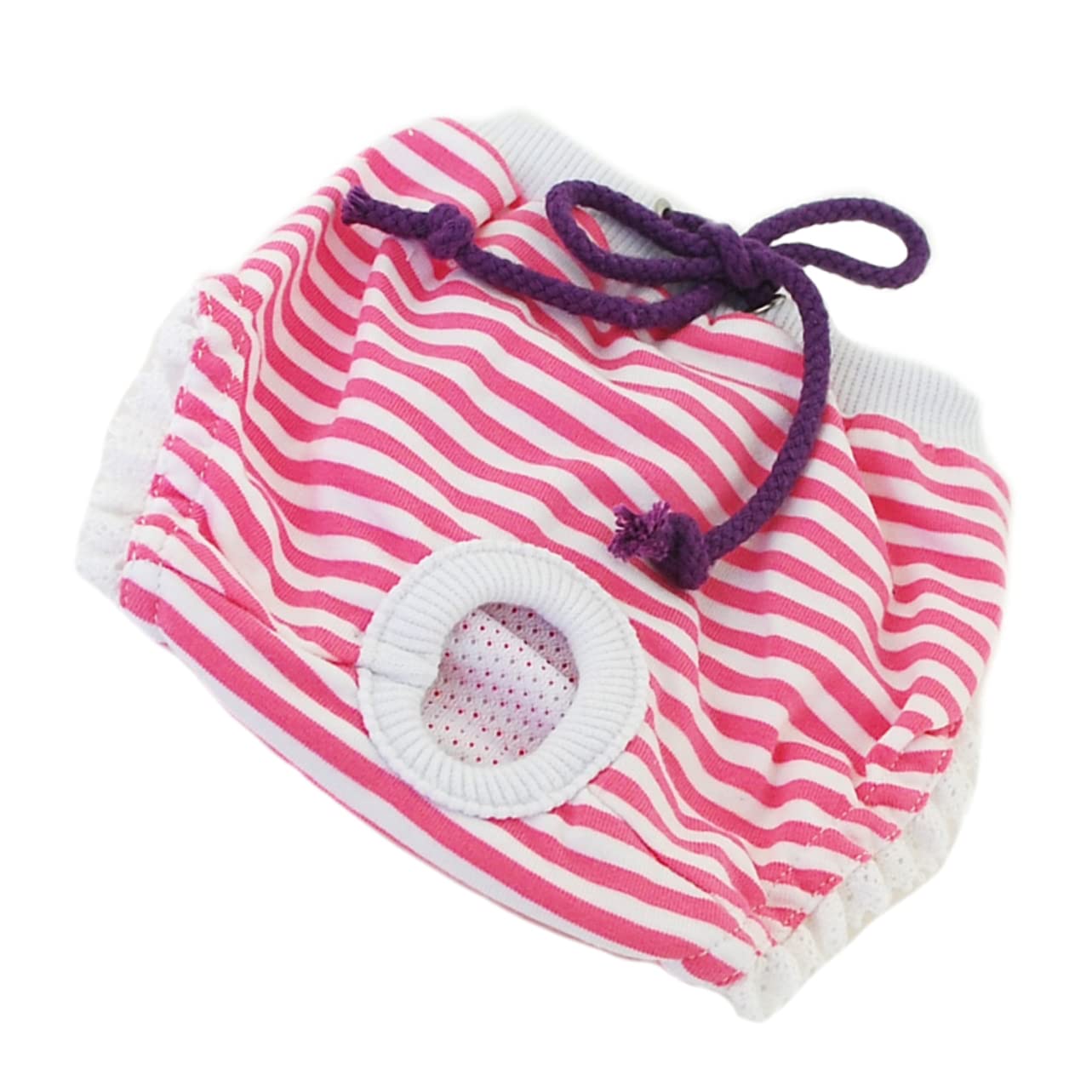 HEMOTON Pet Dog Diapers Adjustable Cotton Female Dog Pants Washable Stripe Design for Period Use Comfortable and Practical to Protect Floors and Furnishings