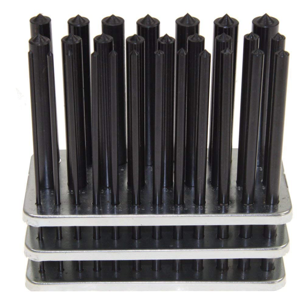 Lot de 28 poinçons de transfert 3/32" - 1/2" - Kit de filetage pour machiniste