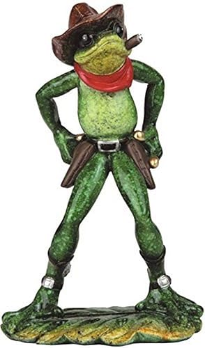 stealstreet ss-g-61193 Cowboy Rana Verde Con un encendedor de & bufanda roja – Figura, 7.25"