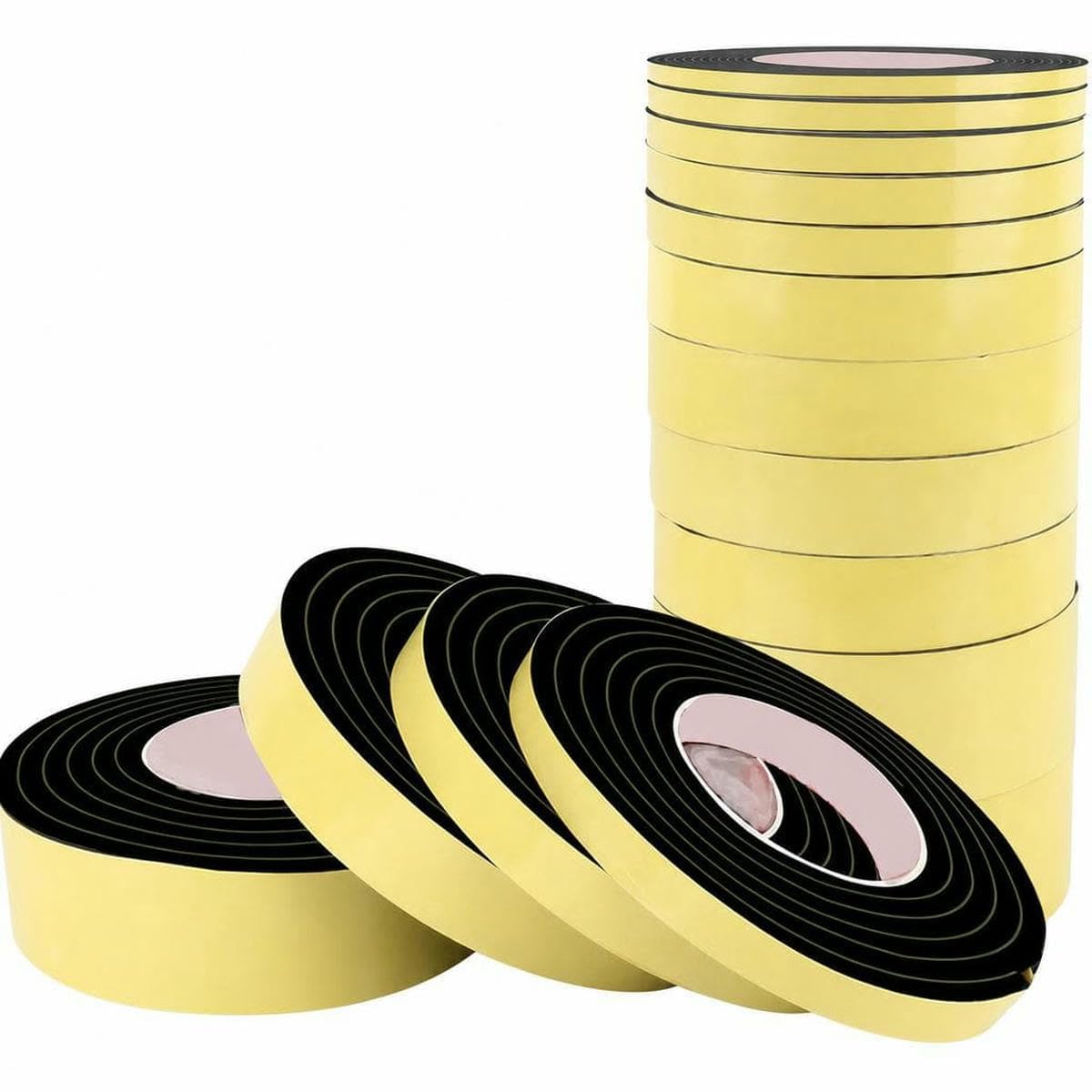 1m-10m Rubber Self Adhesive Sponge Seal Strip Black Foam Strong Single-Sided Adhesive Soundproof Anti-Collision Seal Gasket-Thick 3.0mm-Width 18mm-10m