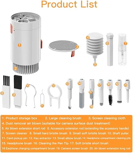 Miniatura 6 de Kit limpiador de pantalla de teléfono portátil, kit de limpieza de teclado, limpiador de laptop, herramienta de limpieza de dispositivo electrónico