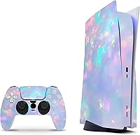 Vista 1 de ZOOMHITSKINS Compatible with PS5 Skin, Gemstone Pattern Unicorn Spark Silver, Durable, Bubble-Free, WDisk Version, Precisely Cut