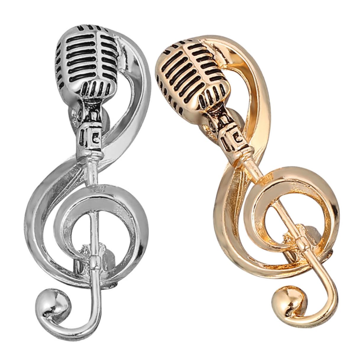 Adesivi per Piastre in Acciaio Microfono Donne Accessori Classici Accessori per la Fascia Europea e Americana Fascifica della retrò DECARE Musica A ZINCI