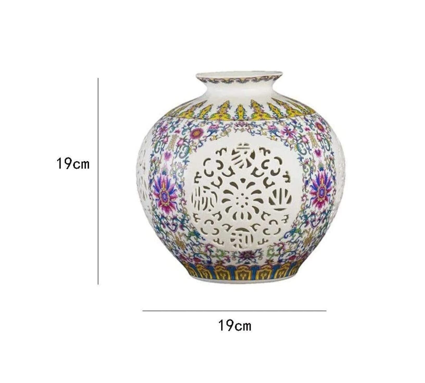 Vasen Vase aus Keramik, handgefertigt, mit rotierender Basis, hohl, Handwerk, Büro, Wohnaccessoires Deko