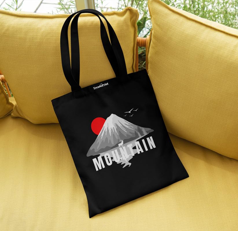 Image of TrendoPrint Reusable Shopping Bag Canvas Tote Bag for Grocery, College, Office & Shoulder Handbag Travel Bag for Men and Women (14x16 inches)