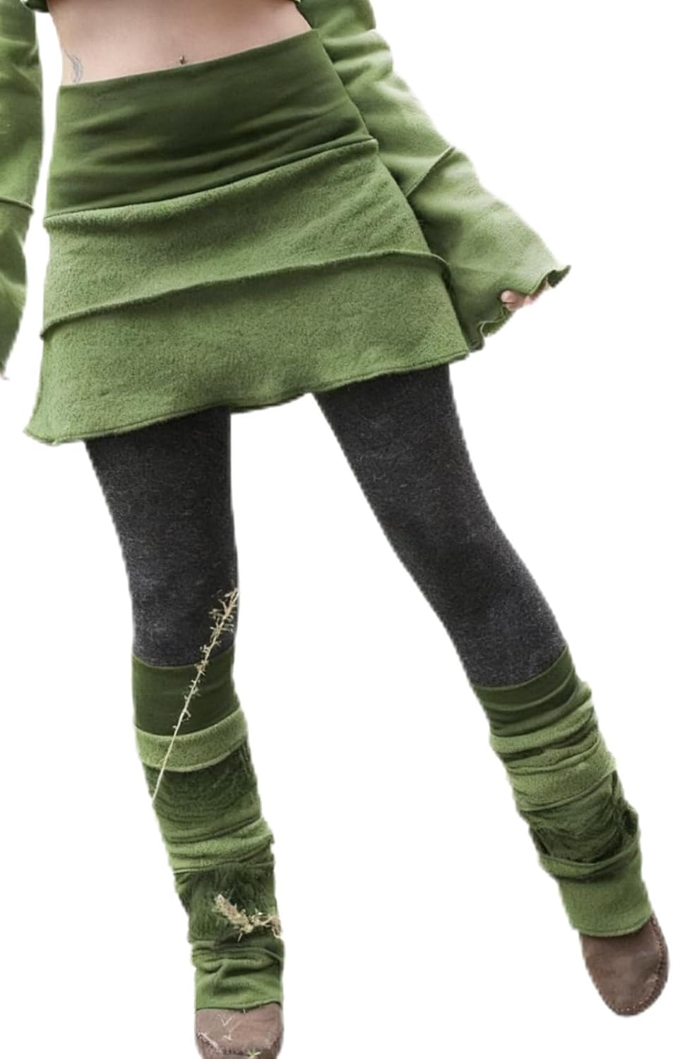 Women's Skirted Leggings Asymmetrical Skirt High Waisted Leggings Soft Stretchy Pants Running Athletic for Autumn Winter