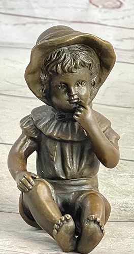 Miniatura 7 de Obra de arte original firmada por Miguel López, también conocida como Milo Baby Girl, estatua de bronce decorativa, regalo de obras de arte