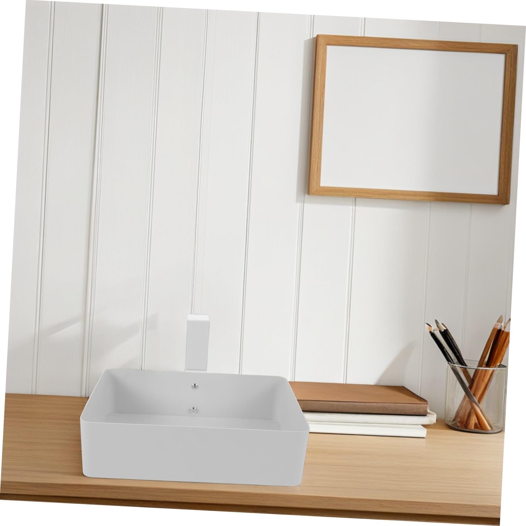 Operitacx Cestino Portaoggetti in Metallo da Appendere Sott Scrivania Mensola Contenitore per Piccoli Spazi in Cucina e Bagno Organizer Multifunzione