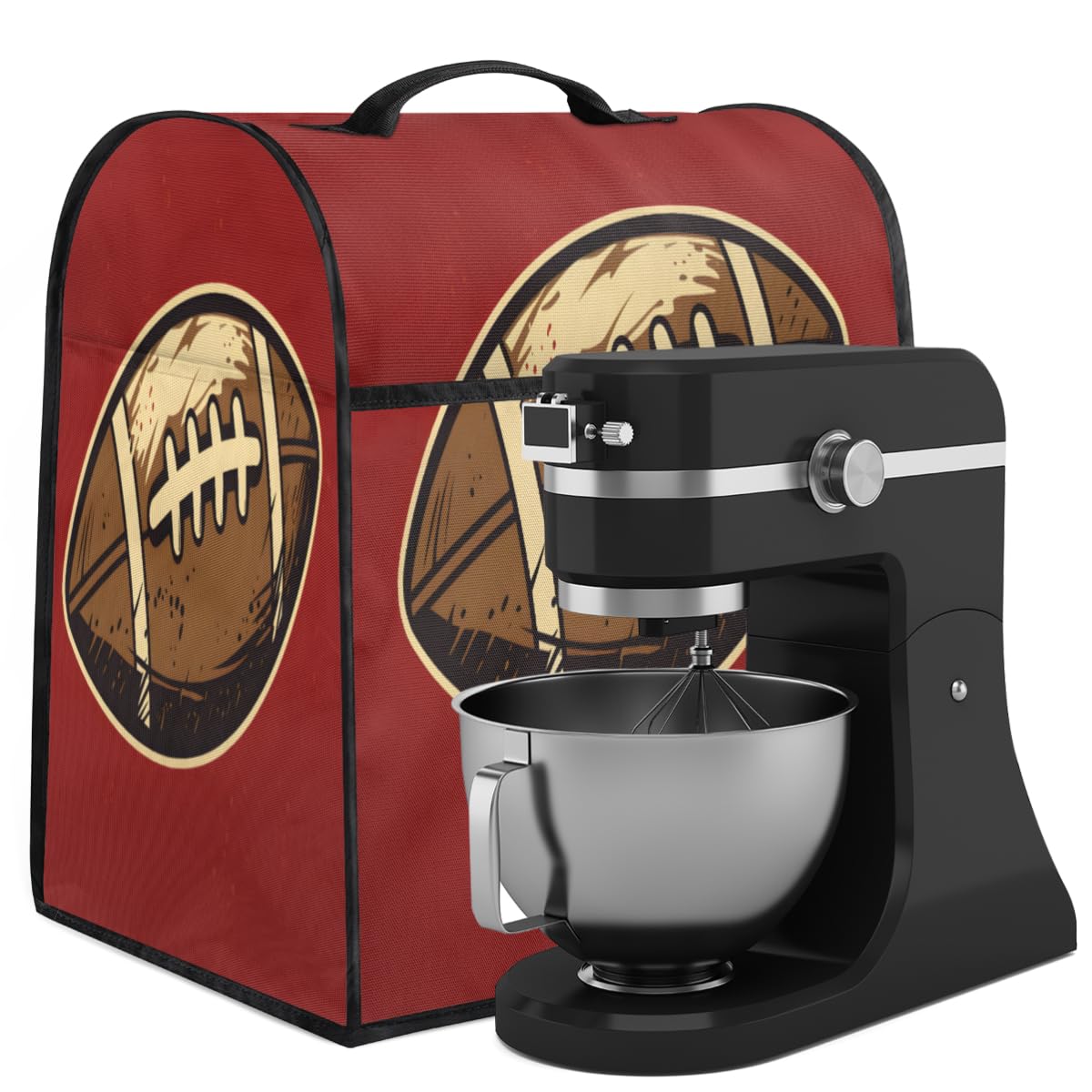 Coffee Maker Cover Football Kitchen Appliance Covers Small Appliance Covers Blender Cover Juicer Cover Dust Covers for Kitchen Appliances with Top Handle and Pockets,Washable,B304