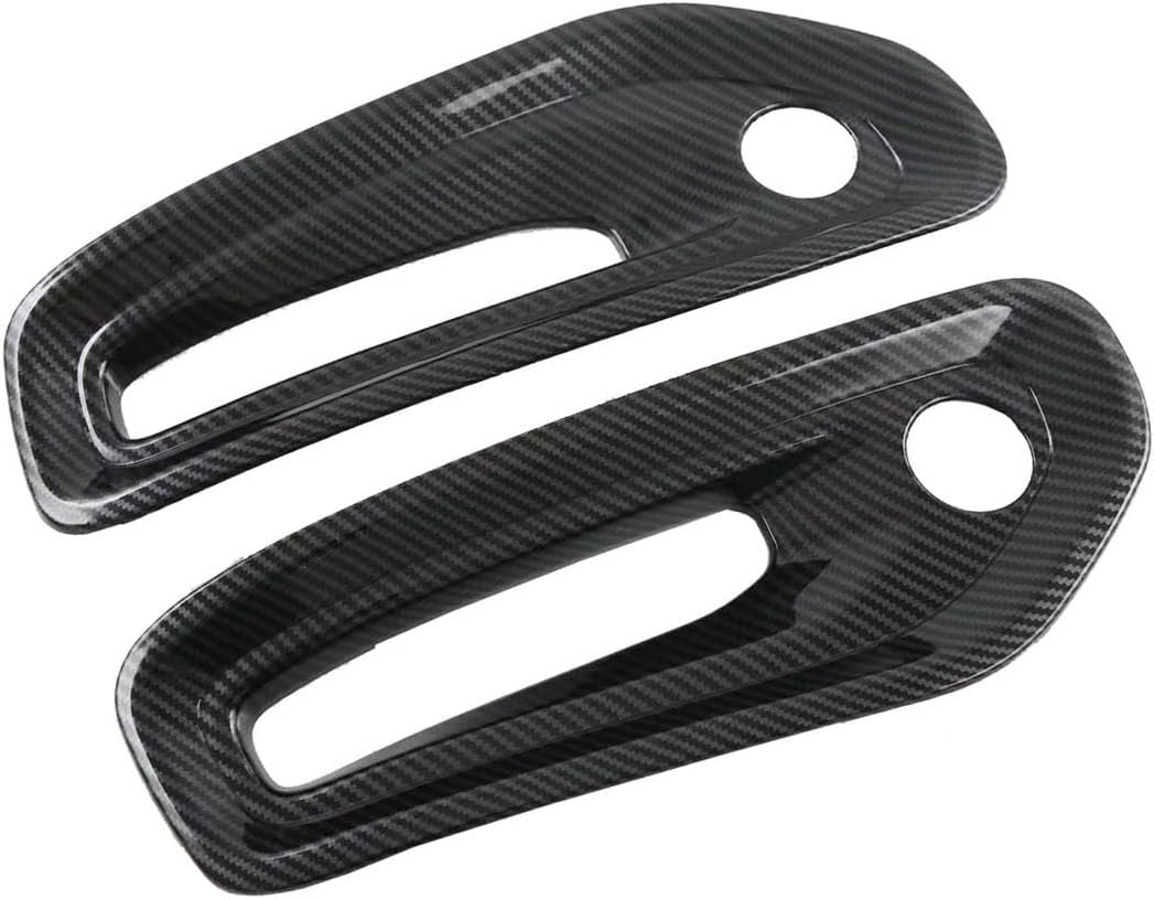 Front Fog Light Cover Trim for Dodge RAM 1500 TRX 2023 2024 2025, Premium ABS Plastic Fog Lamp Protector, Anti-Scratch Exterior Decorative Trim, Easy Installation Accessories. (Carbon Fiber)