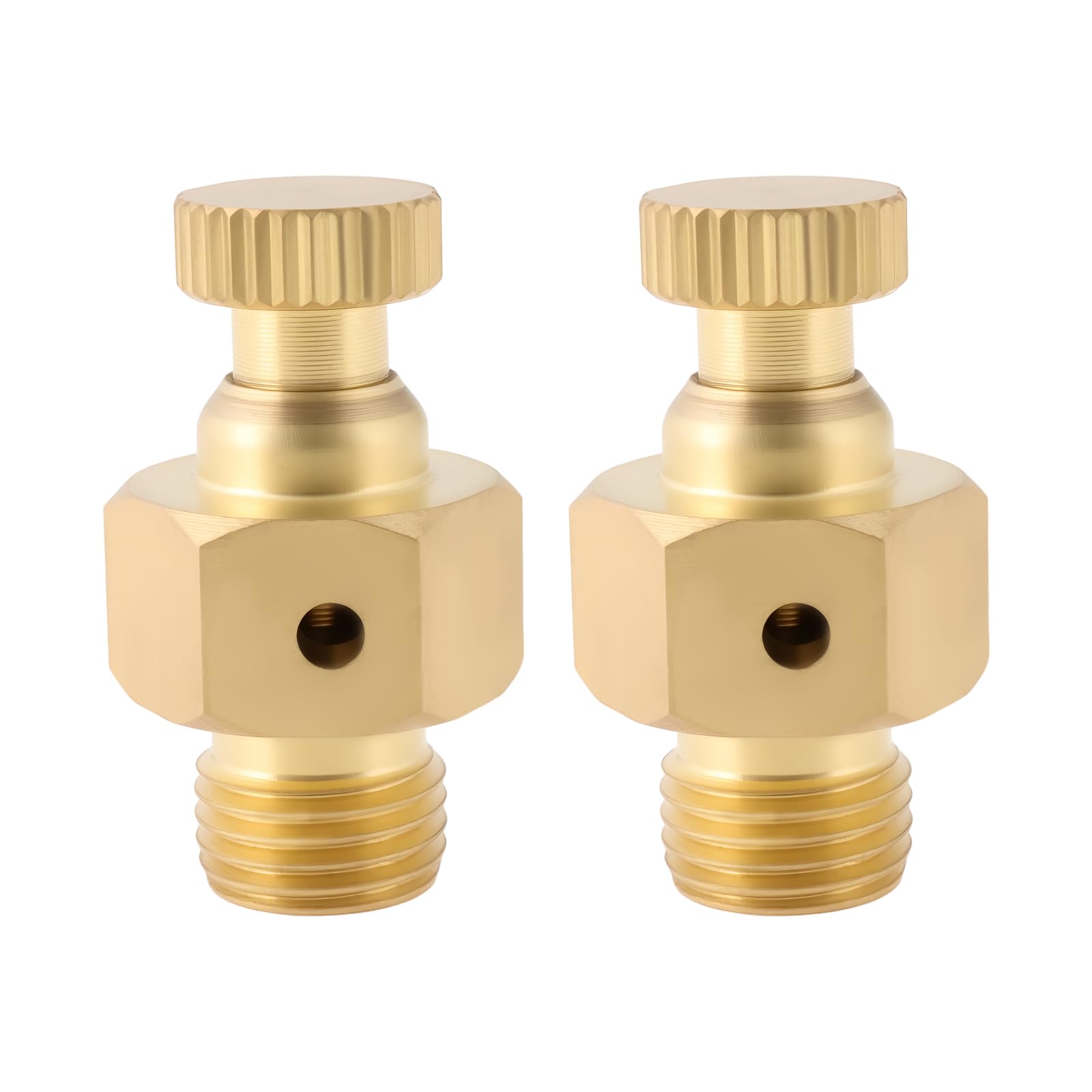 Create idea 2pcs 1/8" BSP Brass Male Vent Valve for Air Compressors Gas Tanks Hydraulic Systems