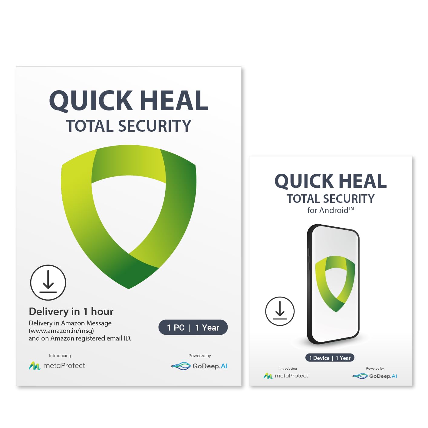 Quick Heal Total Security (1 PC, 1 Year)+Total Security for Android (1 User 1 Year)- (Email Delivery- No-CD) (B0CVGV7G1P) Amazon Price History, Amazon Price Tracker