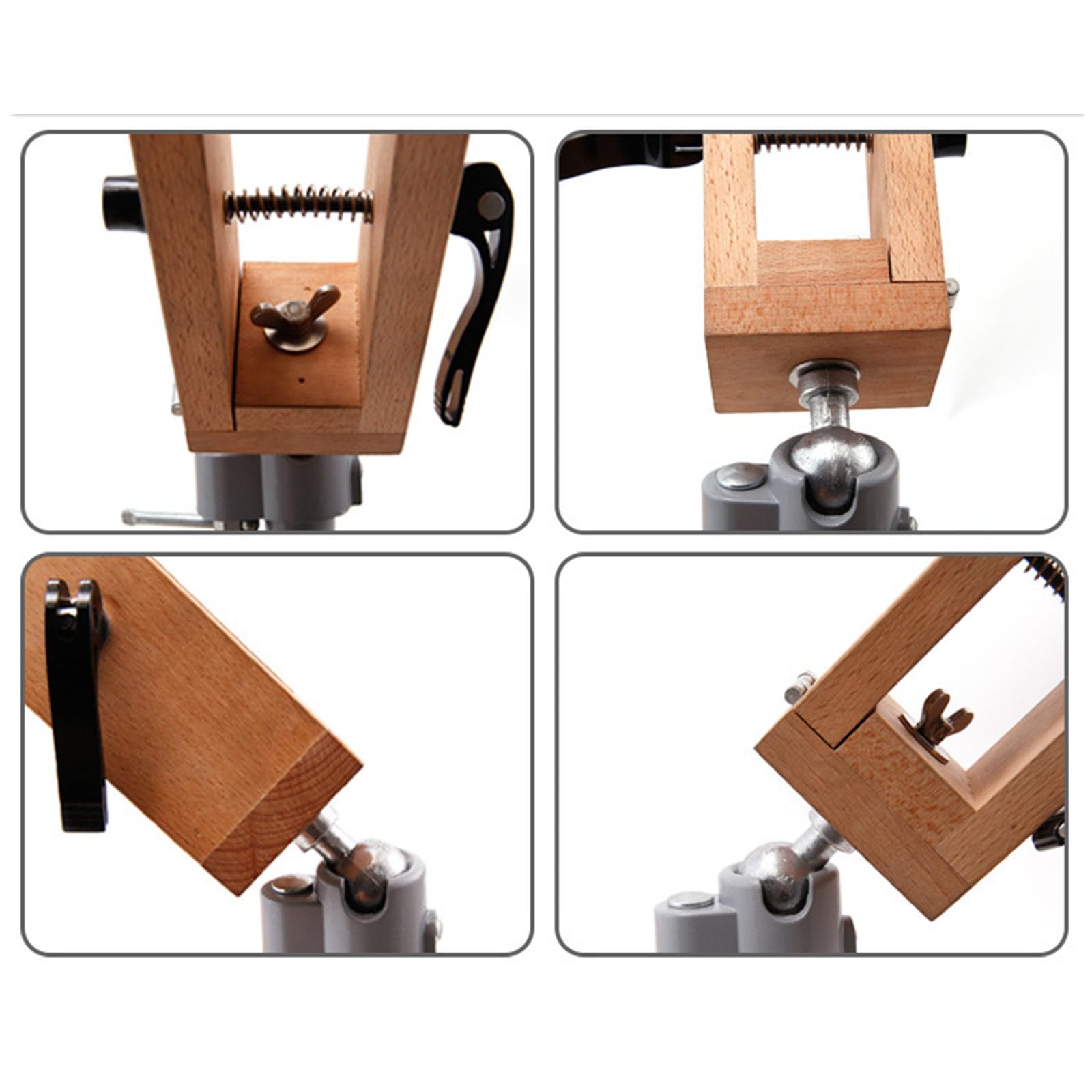Pinza de costura de madera natural, herramienta de mano ergonómica para trabajar el cuero y tela, diseños de sujeción segura, abrazadera de costura antideslizante