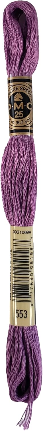 DMC 6-Strand Embroidery Cotton Bundle - Violet Color Family -6 Skeins of Thread - 8.7yd Skeins