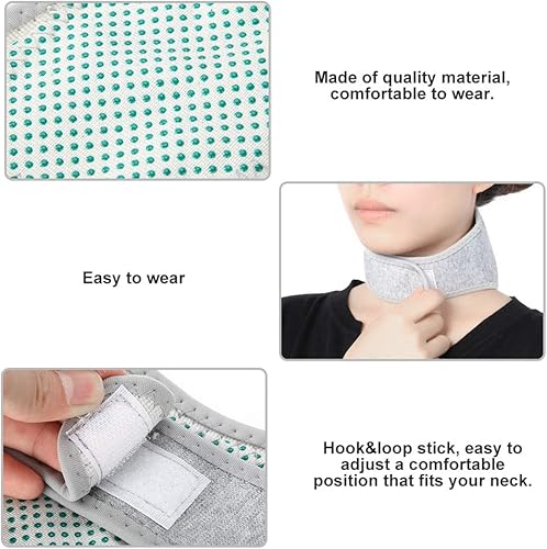 Miniatura 3 de Calentador de cuello con turmalina, terapia de salud magnética autocalentamiento de calor profundo masajeador de cuello infrarrojo protección de