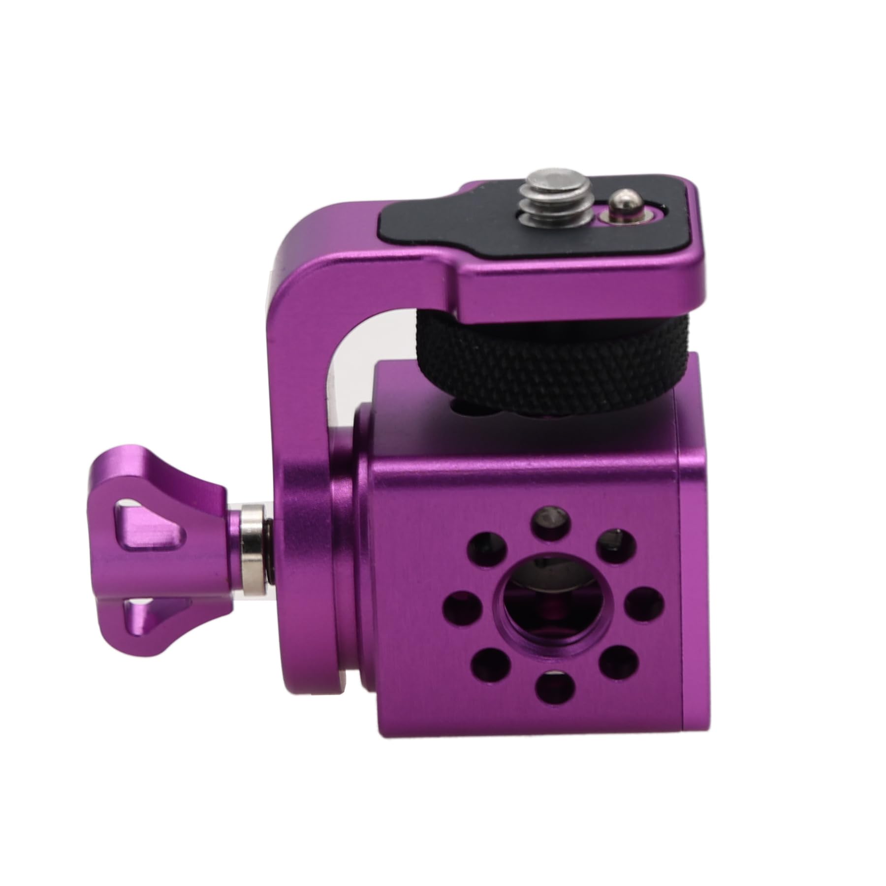 HangTon Staffa di supporto per fotocamera ARRI RED Sony, Hi-5, DJI Focus Pro Hand Unit, SmallHD Atomos Monitor, Teradek, regolabile a 360 gradi, vite filettata da 1/4"-20 3/8"-16, viola