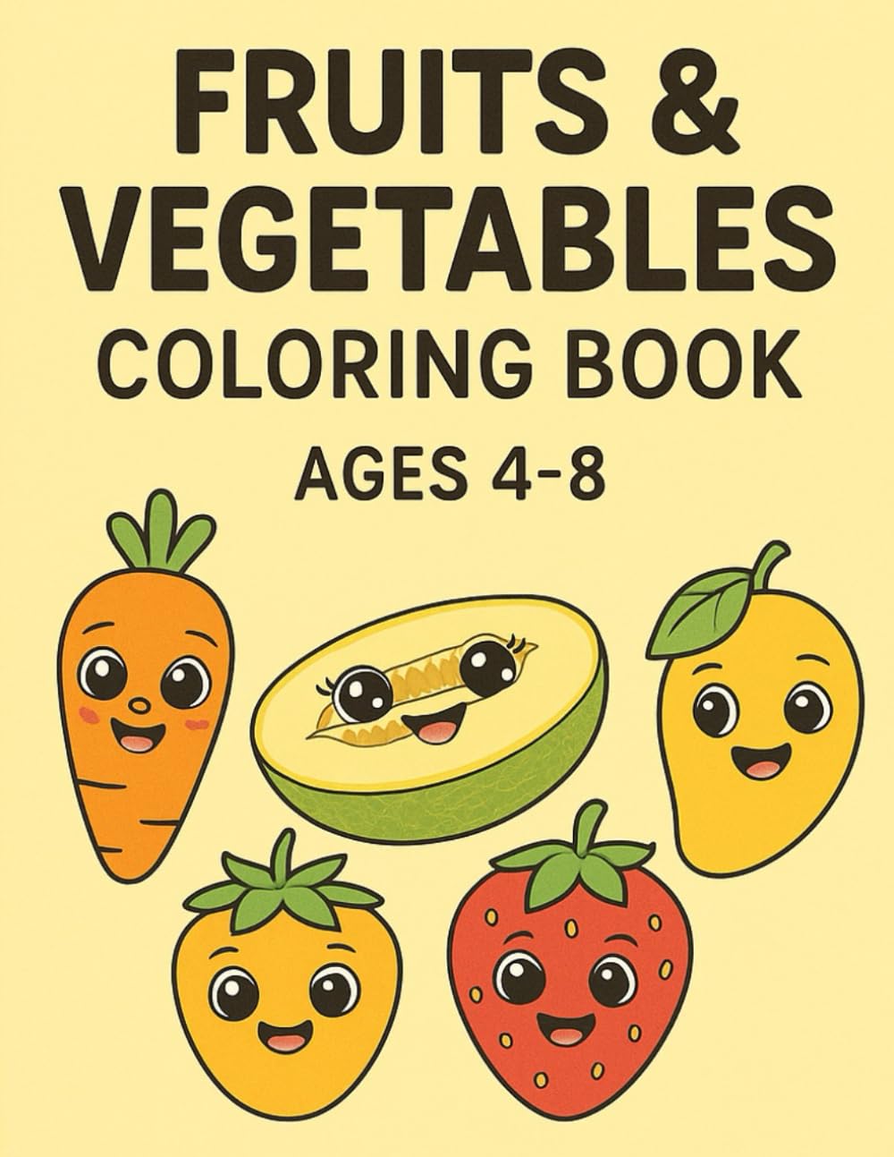 FRUITS & VEGETABLES COLORING BOOK