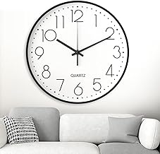 GIBOHO Silent Wall Clock, 20 cm Round Decorative Wall Clock, Easy Read Wall Clock, Quartz Wall Clock for Home, Kitchen, Office