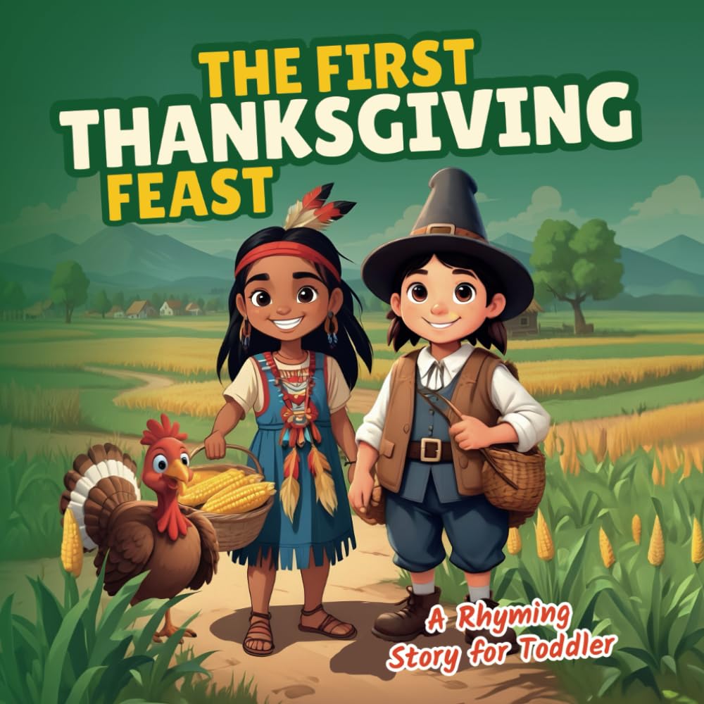 The First Thanksgiving Feast - A Rhyming Story for Toddlers: Learn About Gratitude, Turkey Traditions, and the Native American Friendship with Pilgrims
