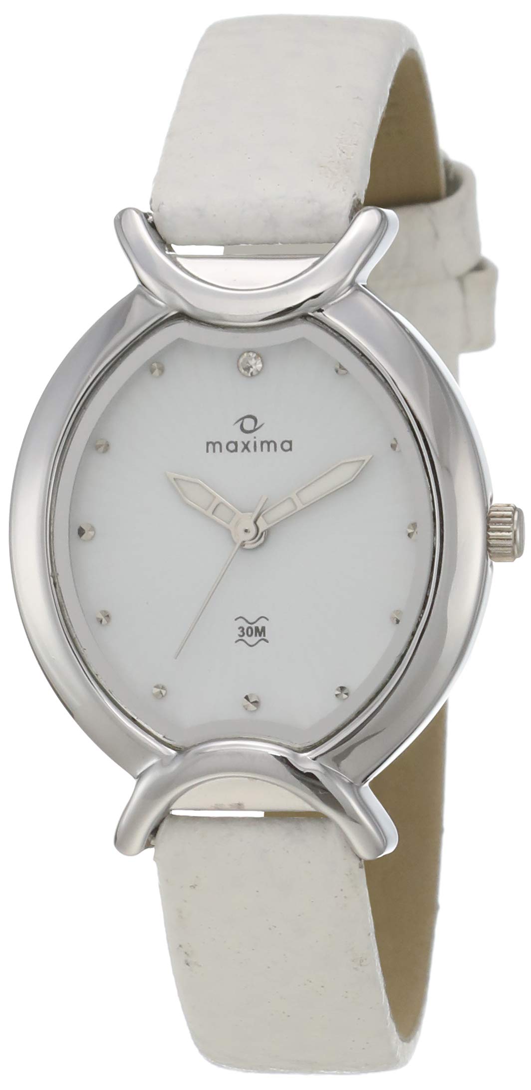 Maxima Attivo Analog White Dial Womens Leather Band Watch - 24681LMLI (B008OVVFY2) Amazon Price History, Amazon Price Tracker