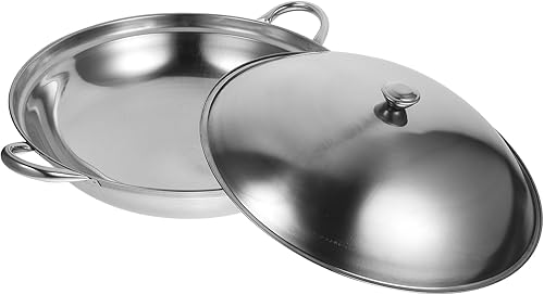 CALLARON Shabu Shabu - Olla caliente de acero inoxidable de 10.6 in, olla de cocina para ramen, olla japonesa con mango y tapa, herramienta de cocina
